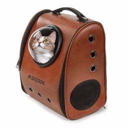 SHERPA Bubble Back Pack Transportväska i brunt för katt eller liten hund